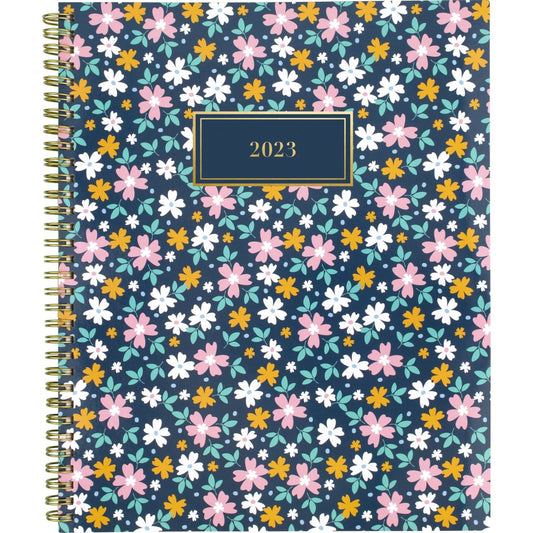 Cambridge Precious Weekly/Monthly Planner, Precious Floral Artwork, 11 x 8.5, Blue/Green/Pink Cover, 12-Month (Jan to Dec): 2023