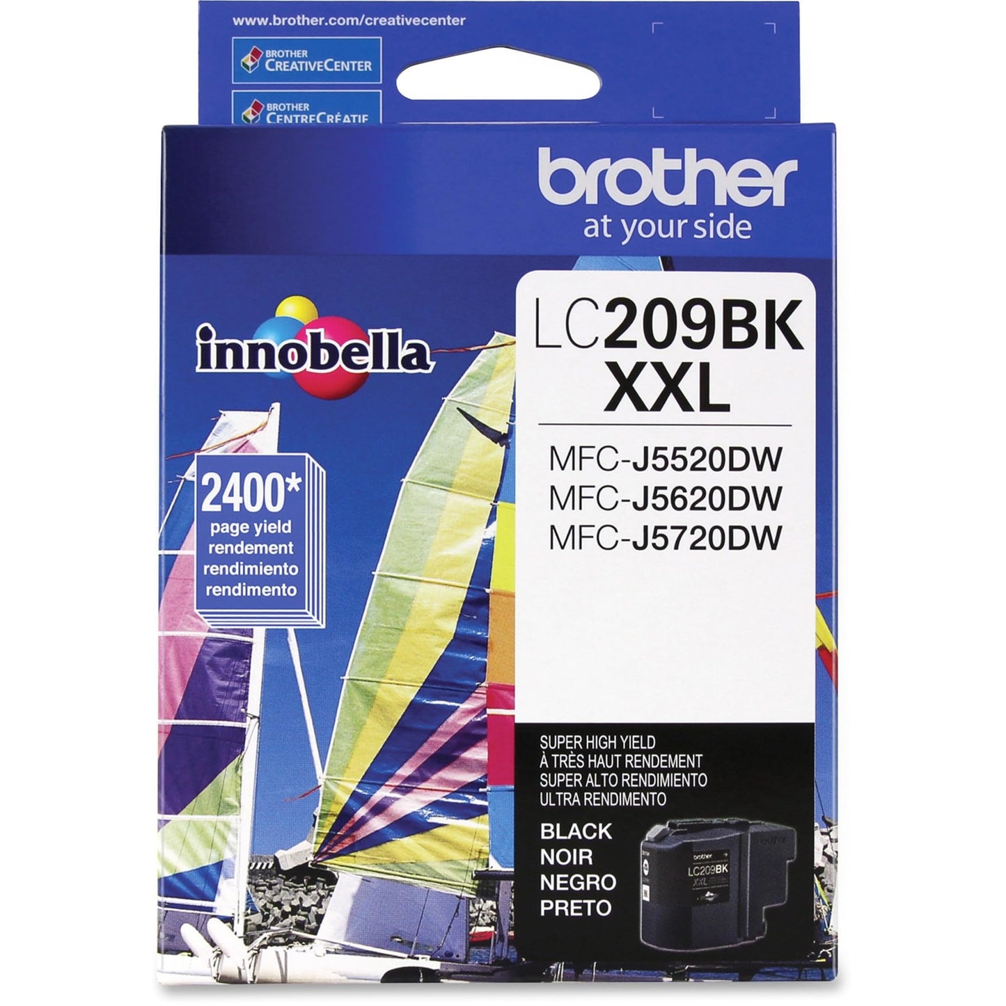 Brother Printer LC209BK Super High Yield Ink Cartridge, Black EXP 08.2023