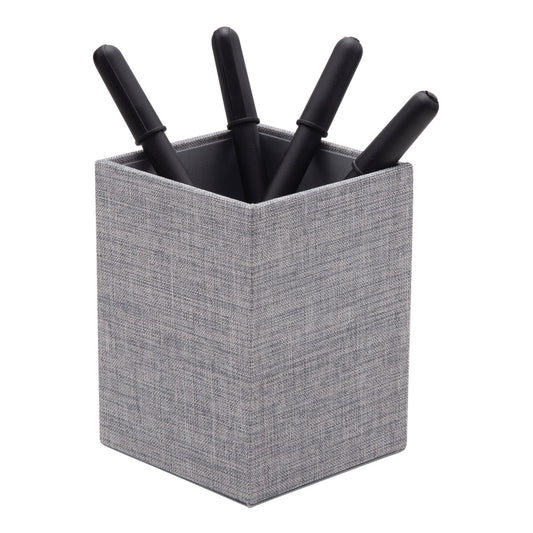 Realspace� Gray Fabric Pencil Cup