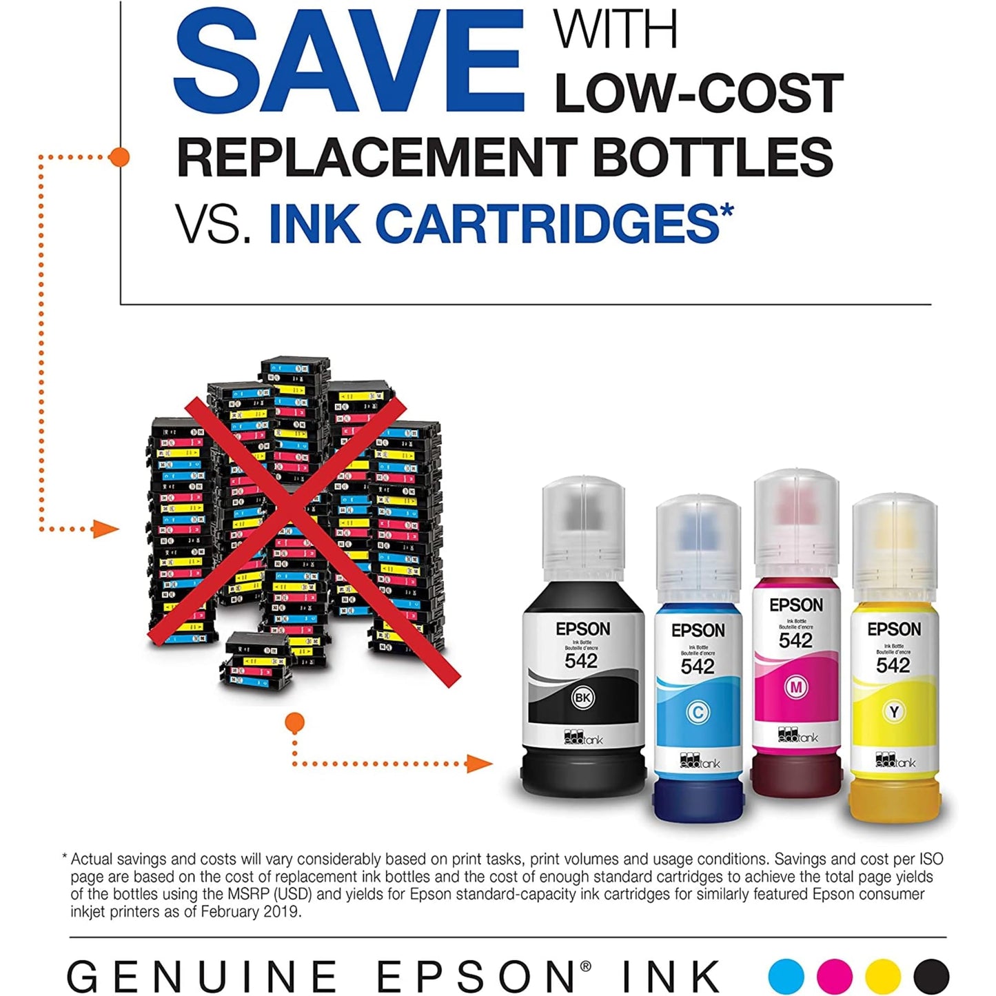 EPSON 542 EcoTank Ink Ultra-high Capacity Bottle Black (T542120-S) Works with EcoTank Pro ET-5150, ET-5170, ET-5180, ET-5800, ET-5850, ET-5880, ET-16600, ET-16650