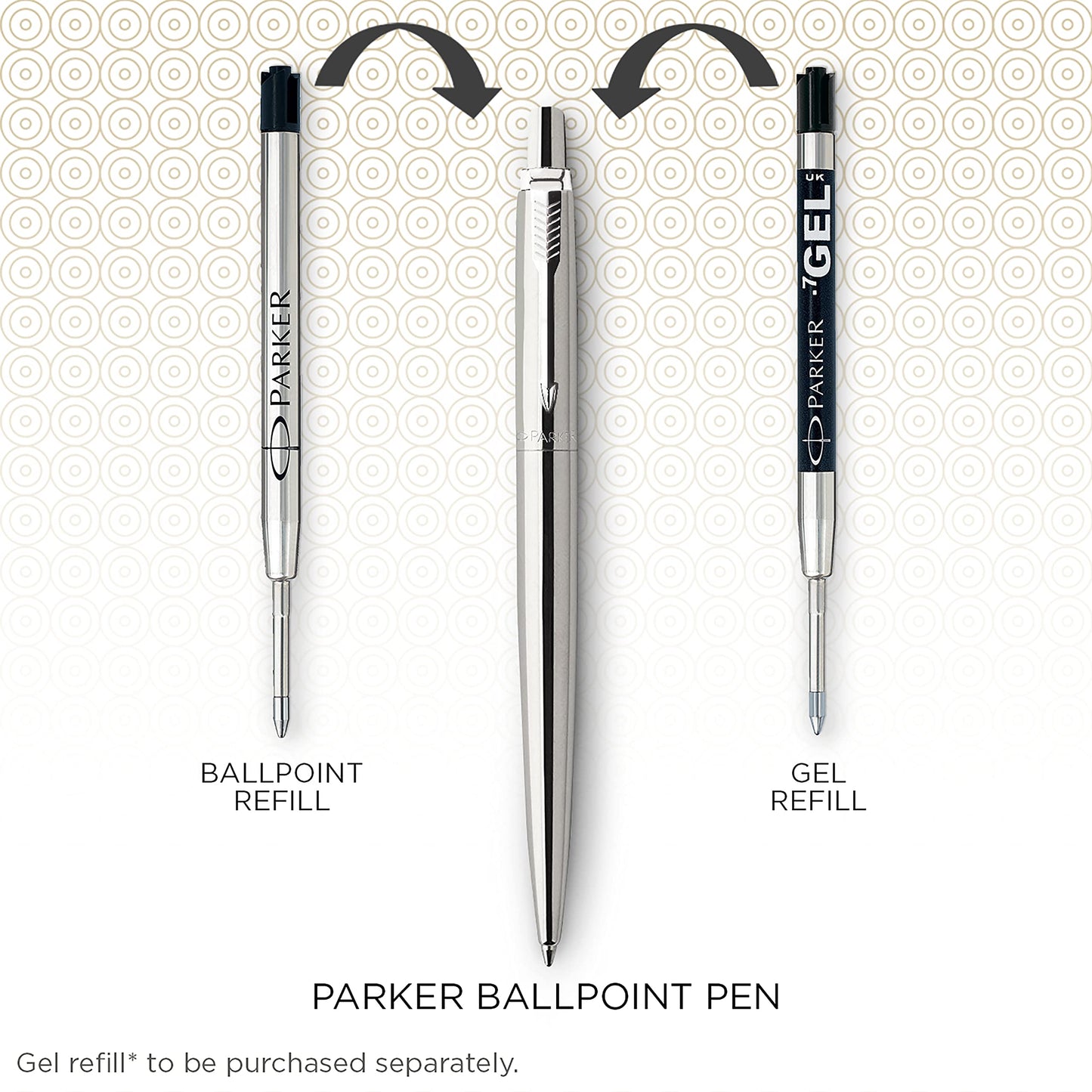 Parker Jotter Stainless Steel GT Ballpoint Pen, Blister pack