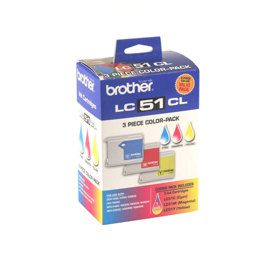 Brother 1 LC513PKS - 3 Pack -Cyan/ Magenta/ Yellow (EXPIRED 2022-2023)