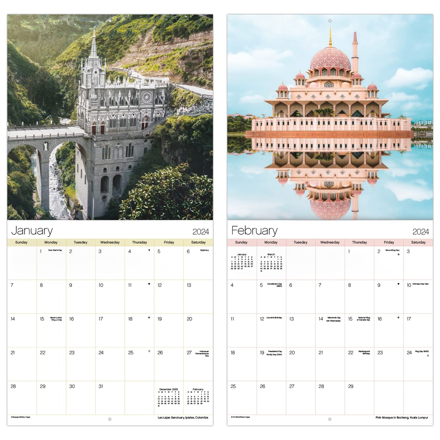 2024 Exotic Destinations Wall Calendar Trends International