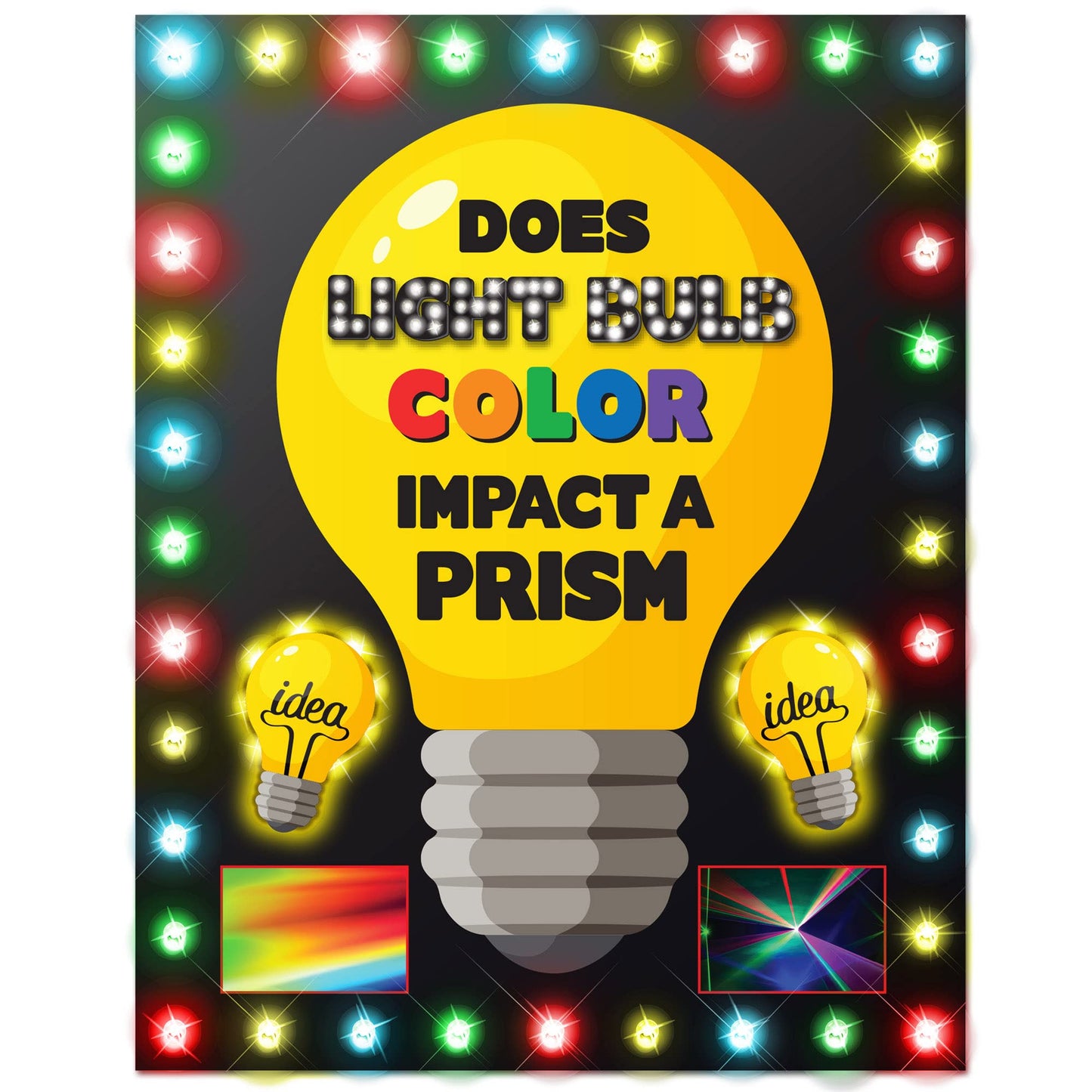 ArtSkills Rainbow String Light Kit with Punch Tool and Instructions for Posters, Dorms and Projects, Battery-Operated, 20 Lights with 2 Modes