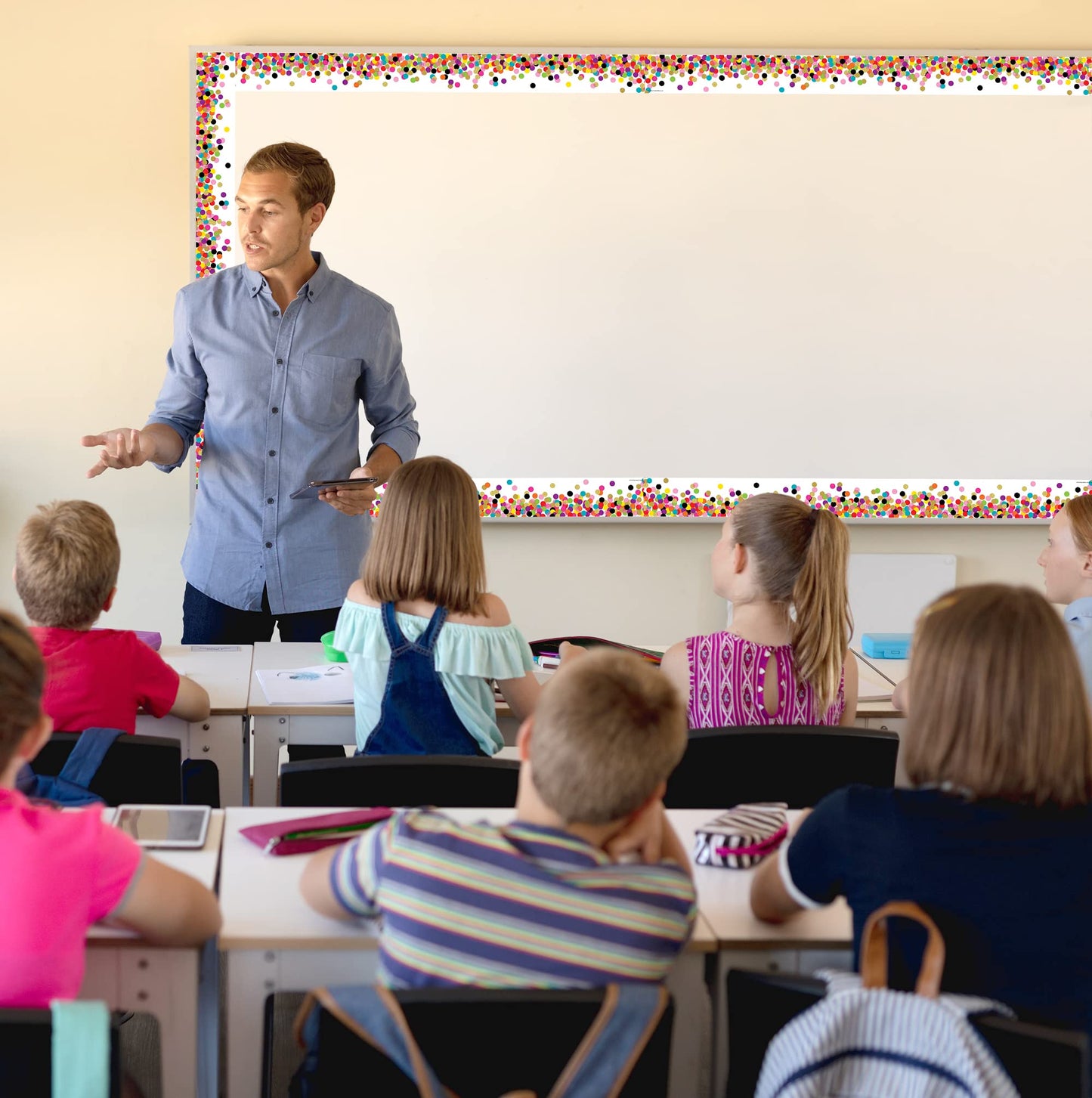 Teacher Created Resources (5609) Confetti Straight Border Trim