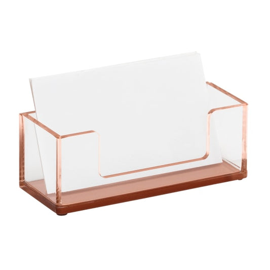 Realspace Rose Gold Acrylic Business Card Holder