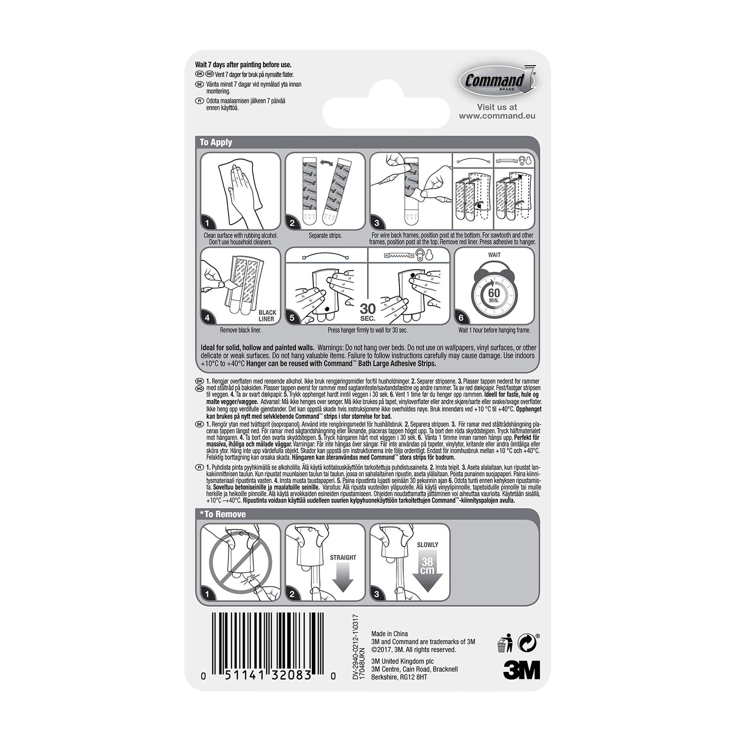 Command Universal Frame Hangers, Metal, Damage Free Decorating, 1 Hanger and 4 Strips