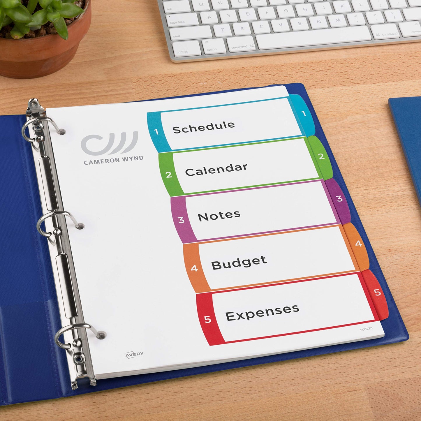Customizable TOC Ready Index Multicolor Dividers, 1-5, Letter