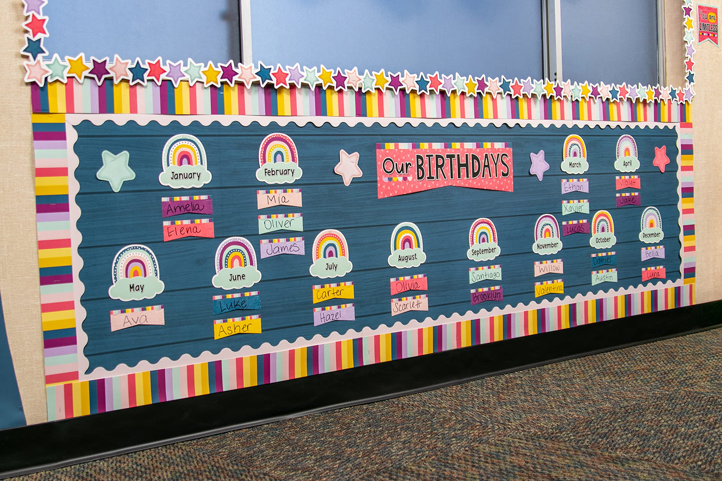 Teacher Created Resources Oh Happy Day Stripes Straight Border Trim (TCR9088)