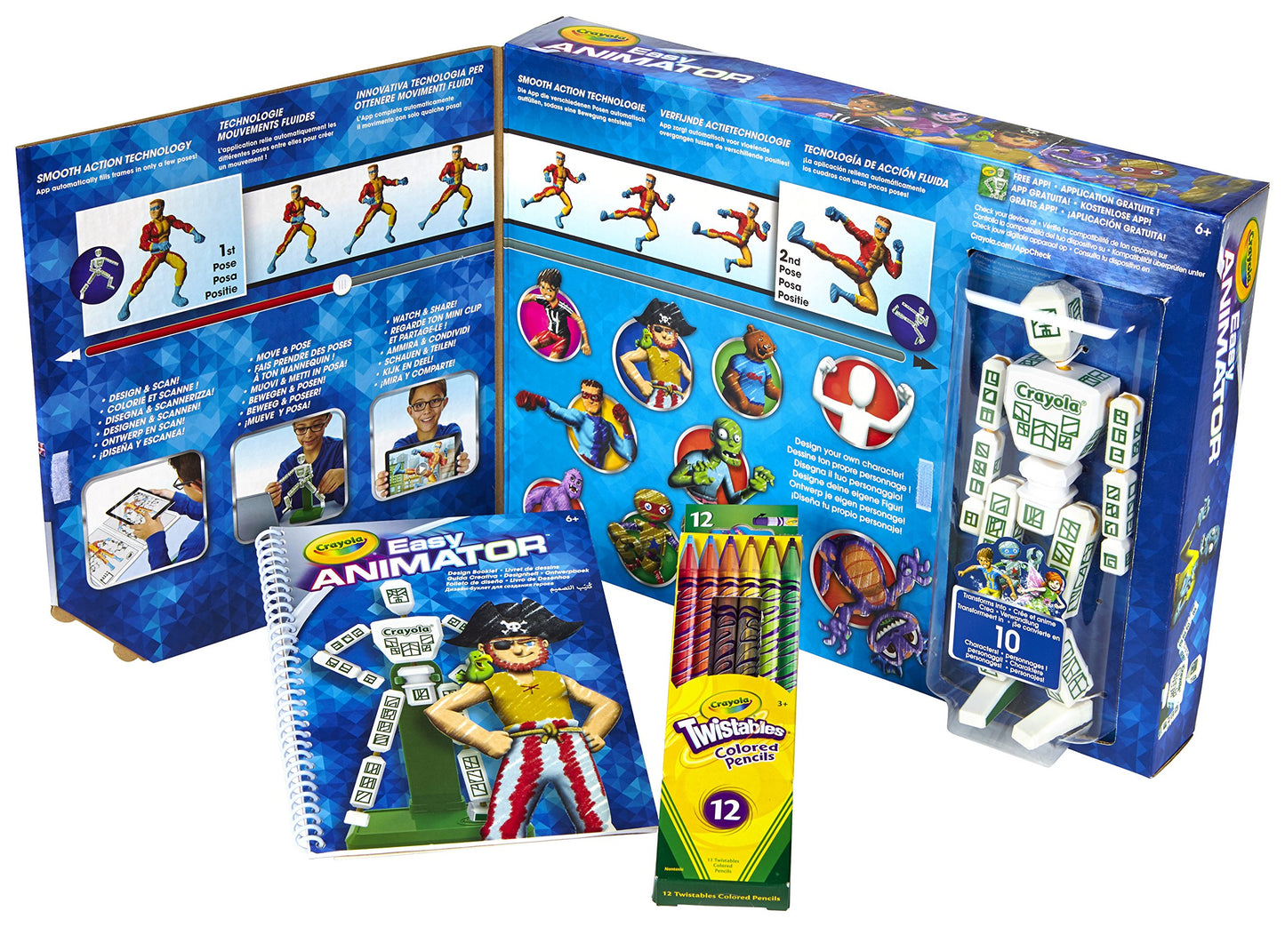 Crayola Color Alive Easy Animation Studio, Gift for Kids, 6, 7, 8, 9, 10