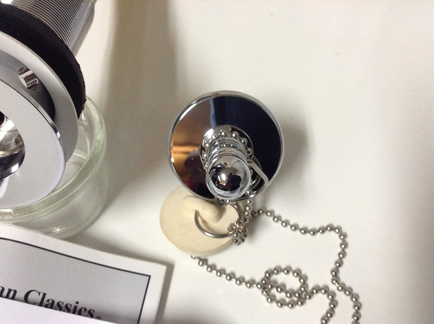 Elizabethan Classics ECLD2CP Pull-Out Lavatory Drain with Chain Stay, Chrome