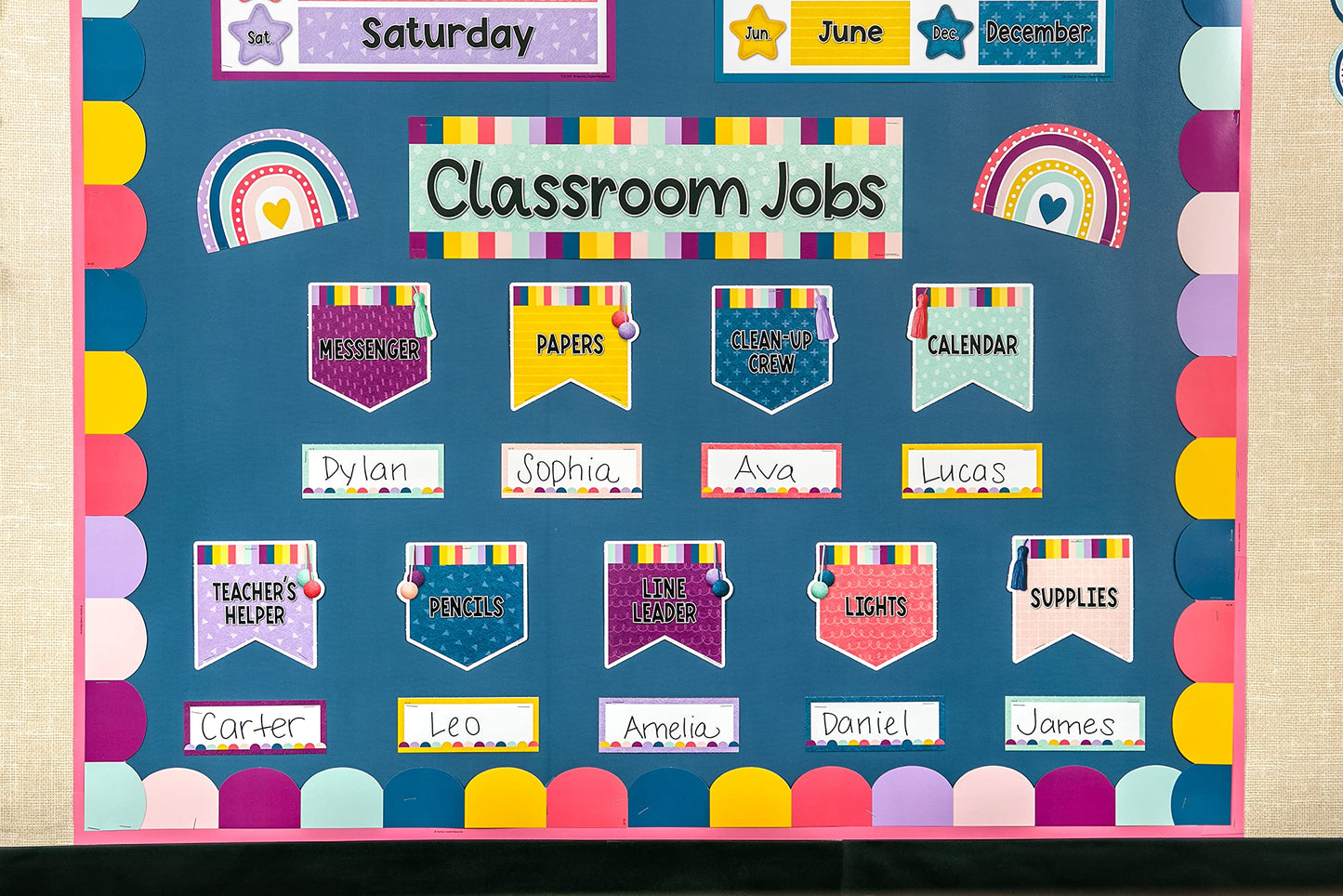 Teacher Created Resources Oh Happy Day Classroom Jobs Mini Bulletin Board, 21" x 6" header piece