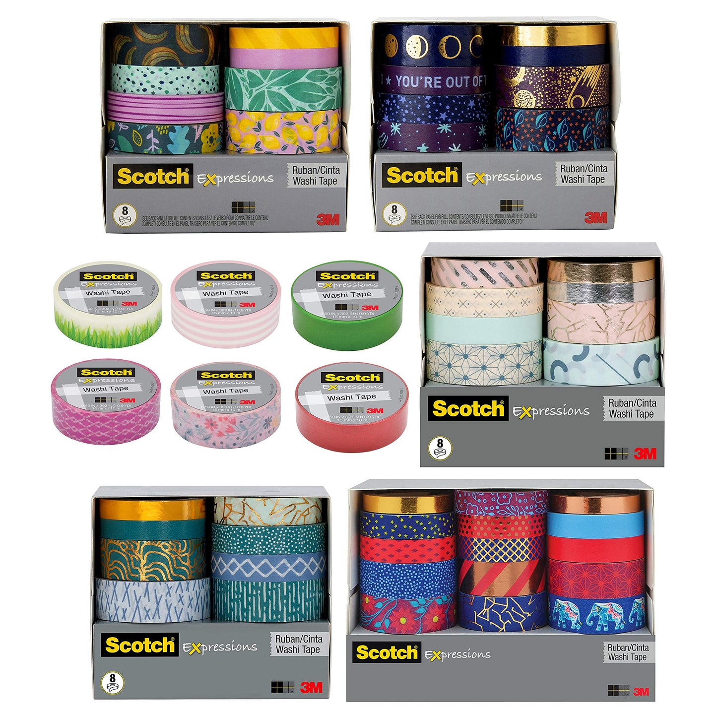 3M Expressions Washi Tape, Iridescent White