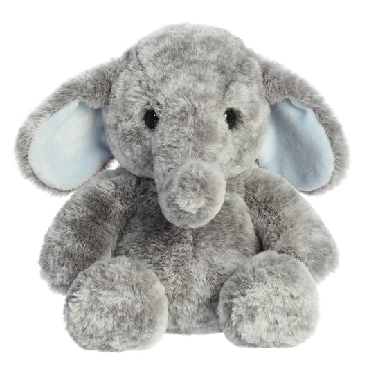 Aurora® Playful Emery Elephant™ Baby Stuffed Animal - Soft & Cuddly Toy - Imaginative Play - Blue 13 Inches
