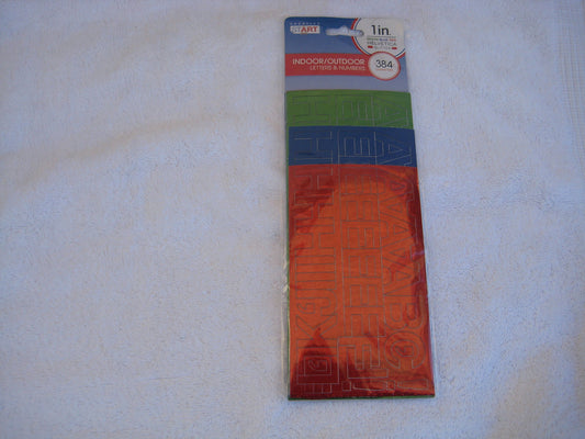 Cosco indoor Outdoor Letter and Number's Assorted Colors: Green, Blue, Red 384 Characters