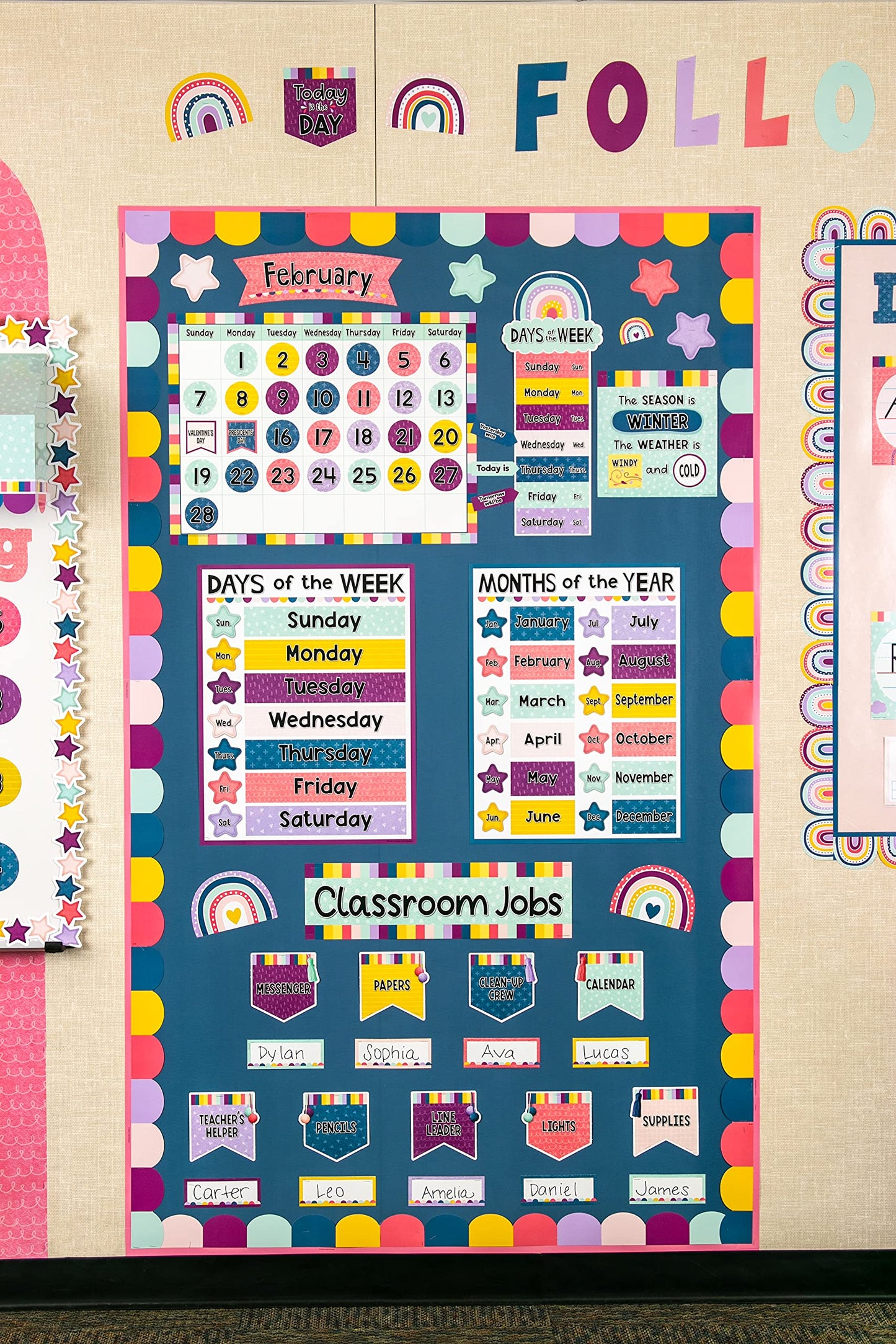 Teacher Created Resources Oh Happy Day Classroom Jobs Mini Bulletin Board, 21" x 6" header piece