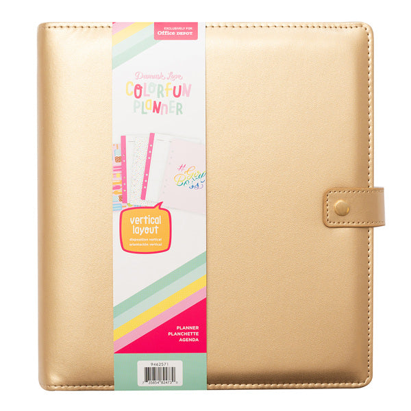 American Crafts Damask Love Colorfun Planner  8  x 6   Undated  Gold  356269
