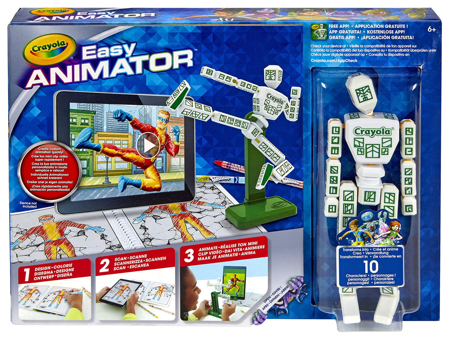 Crayola Color Alive Easy Animation Studio, Gift for Kids, 6, 7, 8, 9, 10