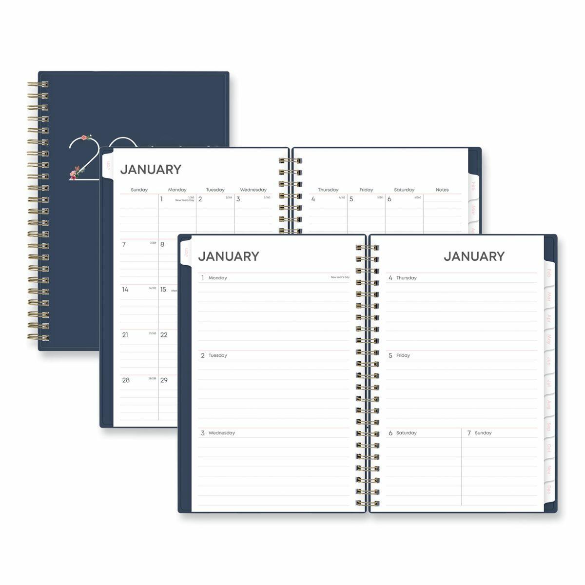 2024 Blue Sky Ashlyn 5  x 8  Weekly & Monthly Planner Navy (143958)