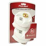 First Alert Battery Operated Smoke Alarm with Single Test Button (Set of 2)