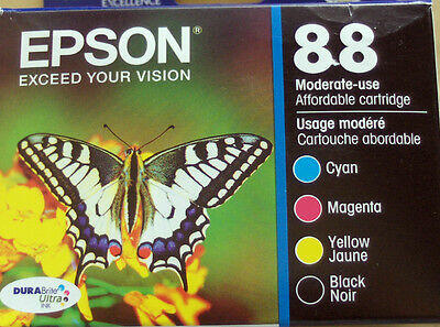 EPSON 88 INK Black & Color EXP 11/2023 GENUINE - T0881-T0884 TO88 CX4400/7400/NX100