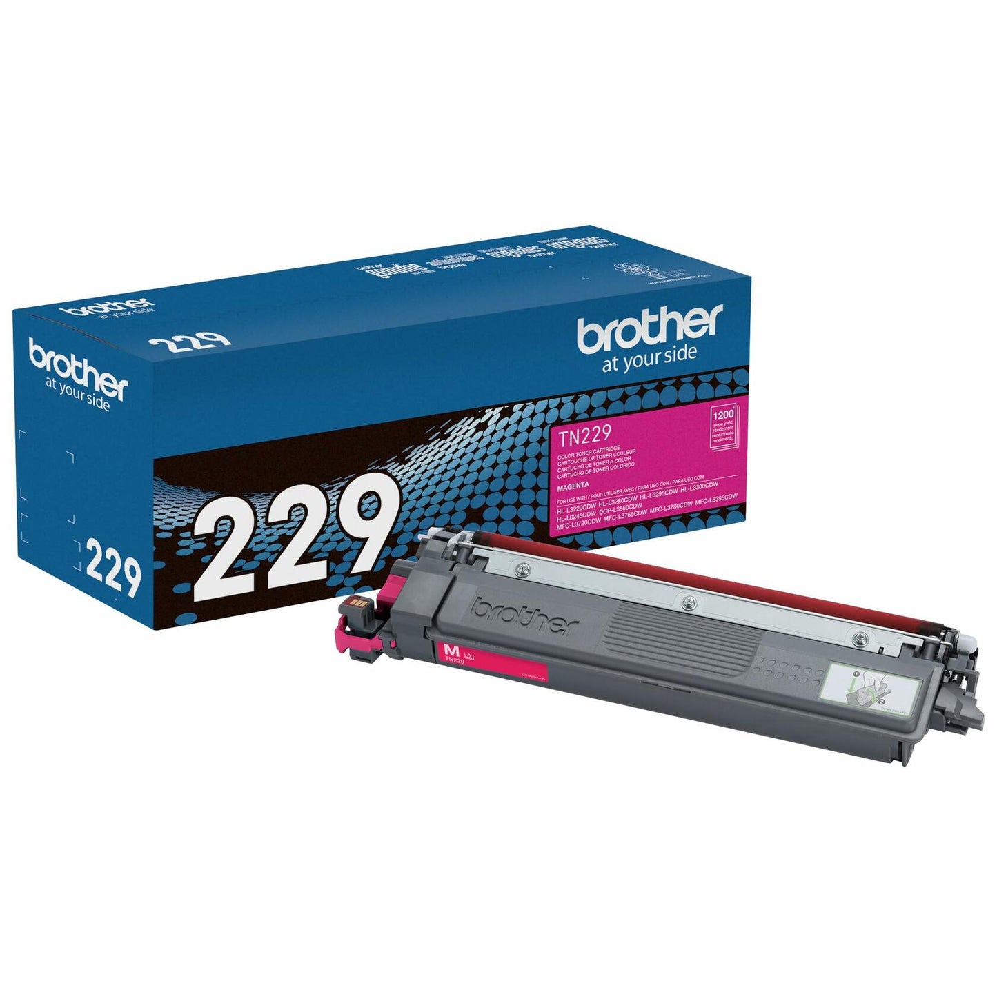 Brother Genuine TN229M Magenta Standard Yield Printer Toner Cartridge - Print up to 1,200 Pages(1)
