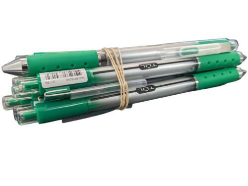 7x Lot TUL Retractable-Med Point, 0.7-Green pen-NEW