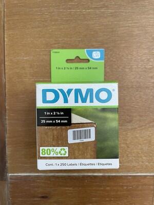 Dymo LabelWriter Multipurpose Labels 1 in x 2 1/8 in Roll of 250 Labels NEW