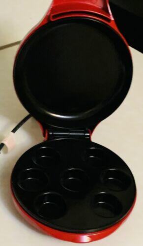 Bella Cucina Mini Cupcake Maker Model #13465 Red 760 Watts Non Stick Tested