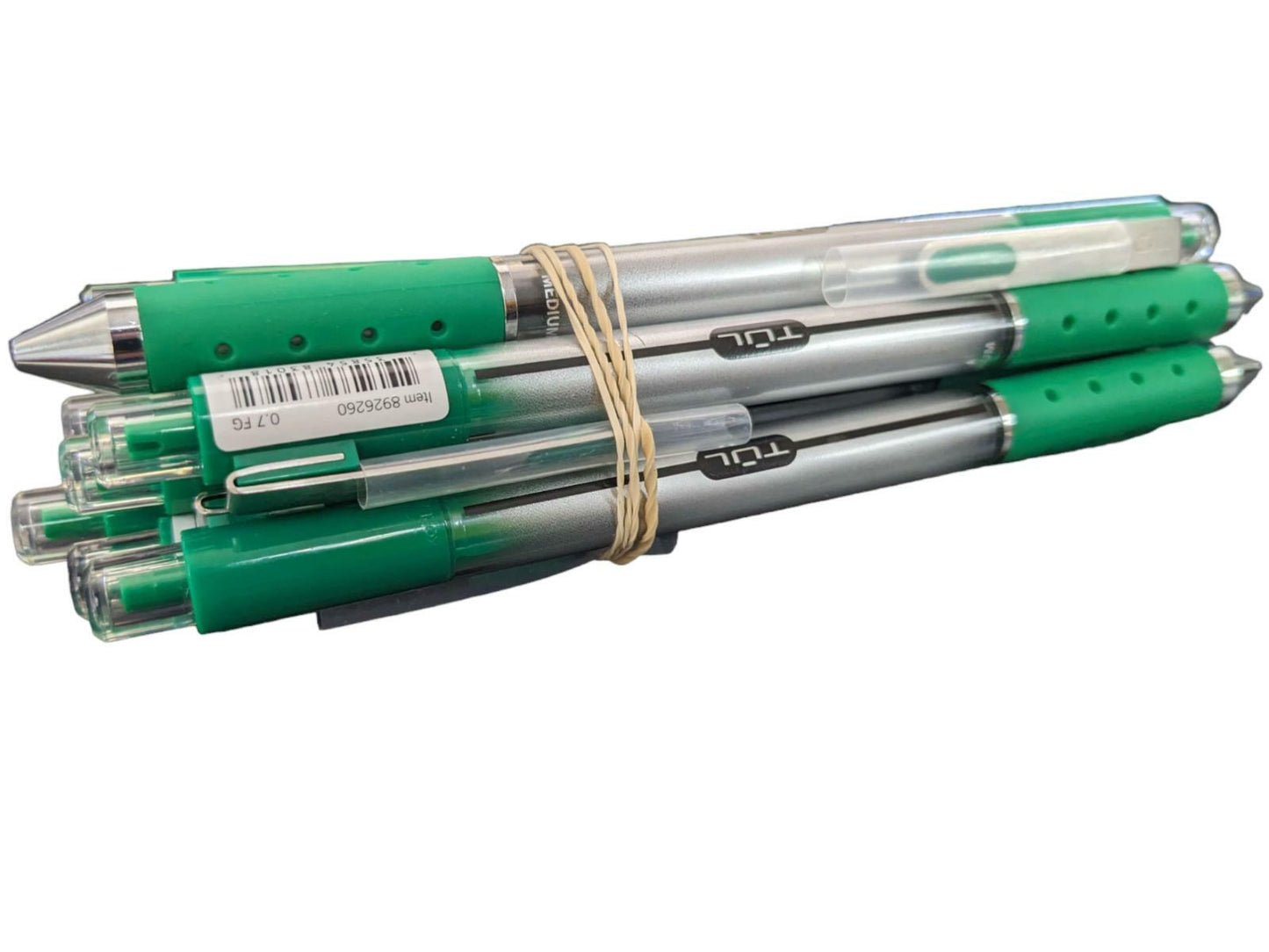 8x Lot TUL Retractable-Med Point, 0.7-Green pen-NEW