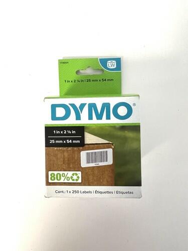 Dymo LabelWriter Multipurpose Labels 1 in x 2 1/8 in, Roll of 250 Labels