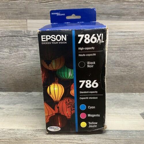 Epson Durabrite 786xl Black & 786 Standard Color Ink Cartridges EXP 05.2025