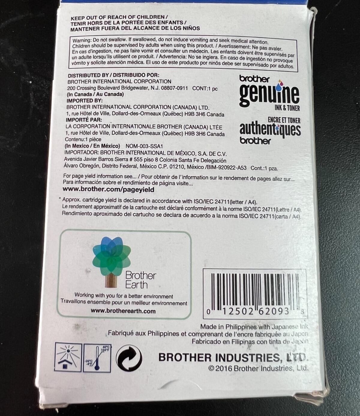 Brother LC61BK Black Ink Cartridge 0938 - EXP 2023.06