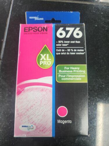 Epson 676 XL PRO Magenta Ink Cartridge Genuine OEM Sealed exp 12/2024 Sealed.