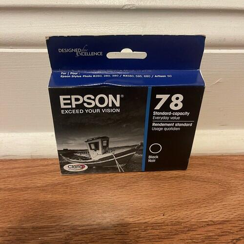 Epson 78 Standard Capacity T078120 Printer Black Ink Cartridge NEW Expired 04.2022