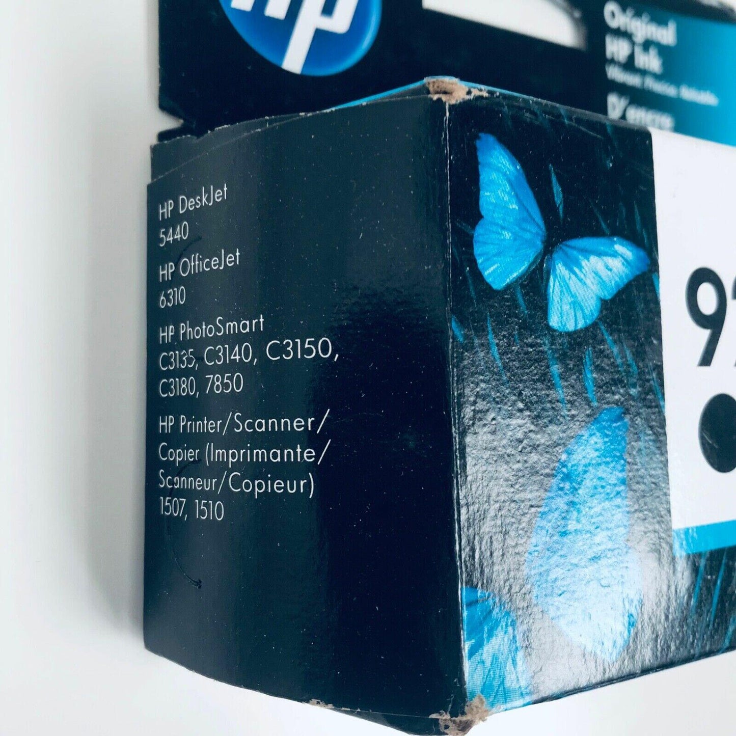 01/2024 Hp 92 Black Noir Ink Cartridge Genuine Original OEM New Sealed
