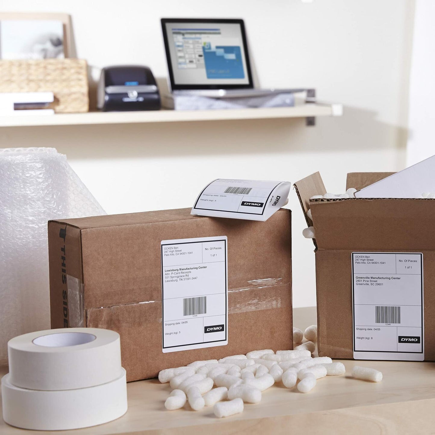 DYMO Authentic LW Extra-Large Shipping Labels, DYMO Labels for LabelWriter 5XL and 4XL Label Printers Only, White, 4" x 6", 1 Roll of 220