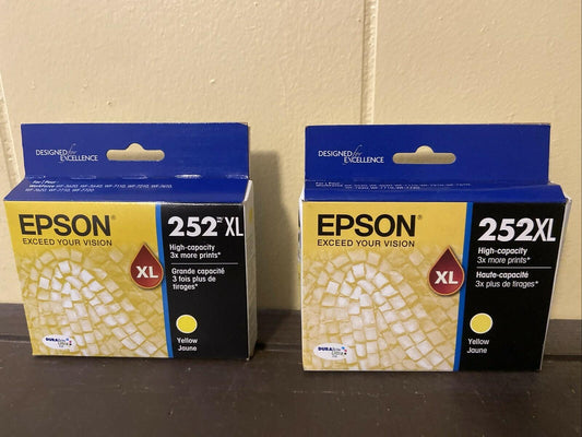 Epson 252XL Yellow Ink Cartridge - Exp Dates 2024