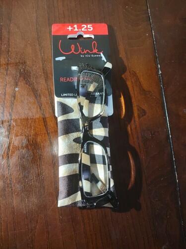 Wink By ICU Eyewear Reading Glasses +1.25 - ZEBRA WOMENS GLASES Striped