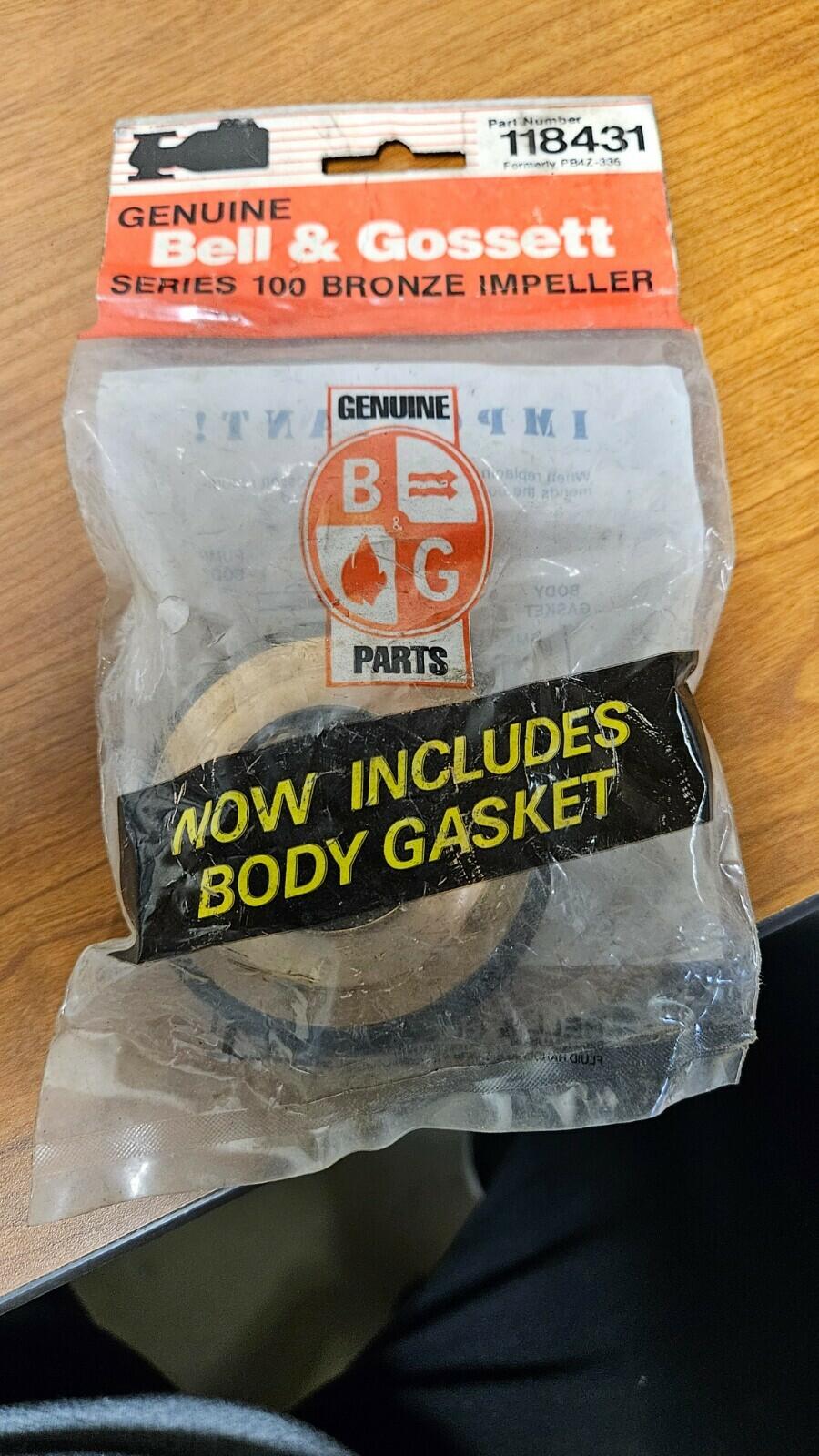 Bell & Gossett Series 100 Bronze Impeller & Gasket Set 118431 NEW in pkg