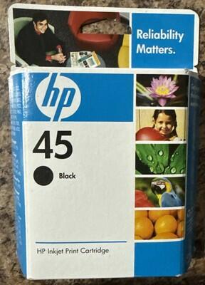 Genuine HP 45 Black Ink Cartridge HP Officejet Printer (51645A) Exp: 09.2010