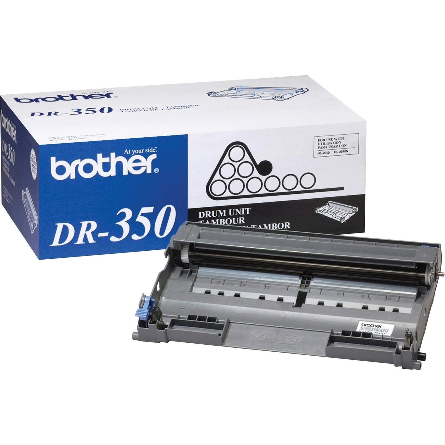 Brother DR-350 DCP-7010 7020 7025 FAX-2820 2825 2920 HL-2030 2040 2070 IntelliFax 2820 2910 MFC-7220 7225 7820-Drum in Retail Packaging Black