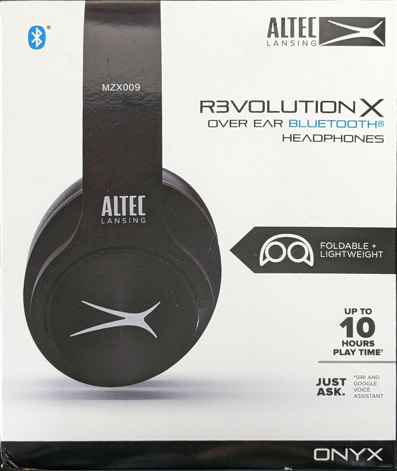 Altec Lansing Revolution X Over Ear Bluetooth Headphones ONYX Siri & Google