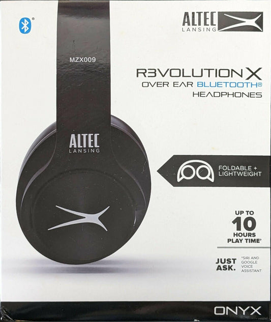 Altec Lansing Revolution X Over Ear Bluetooth Headphones ONYX Siri & Google