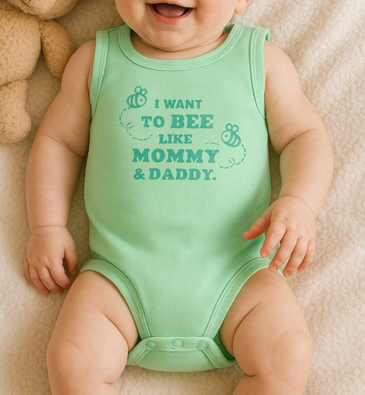 Carter’s Baby “Bee Like Mummy & Daddy” Bodysuit - Teal Newborn