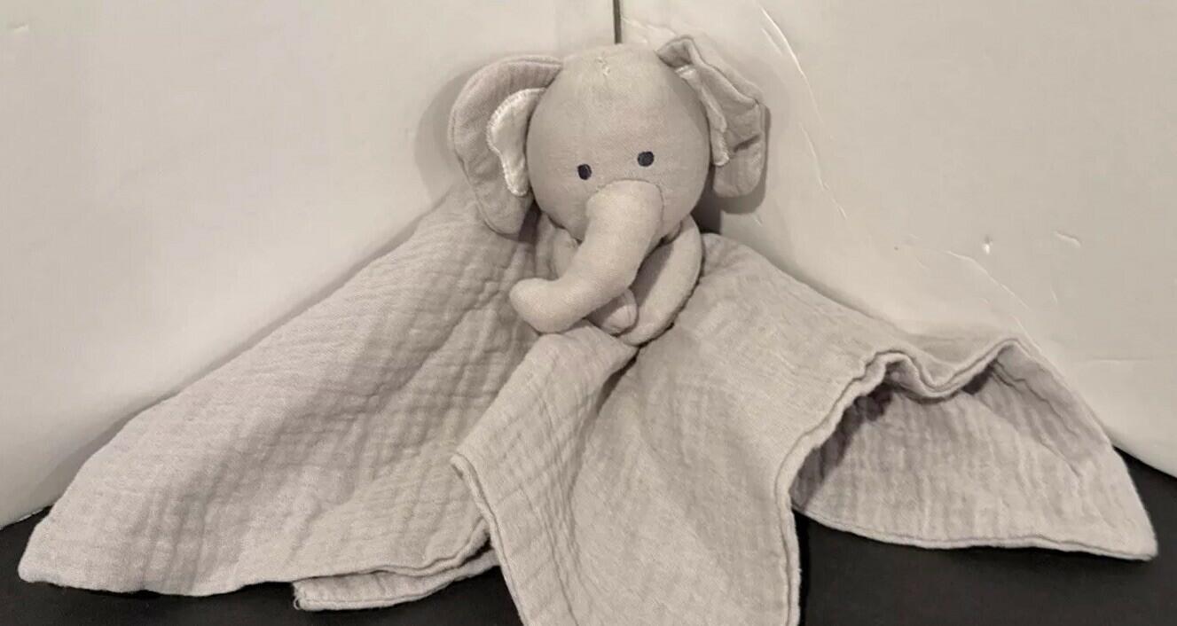 Carters Child of Mine Elephant Lovey, Gray Muslin Security Blanket, Baby Shower