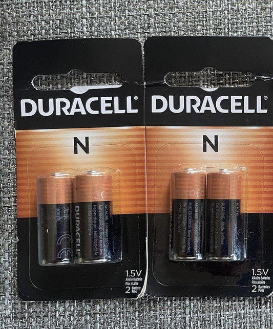 Duracell N 1.5V Alkaline Battery, 4 Count Pack, N 1.5 Volt Alkaline Battery, New