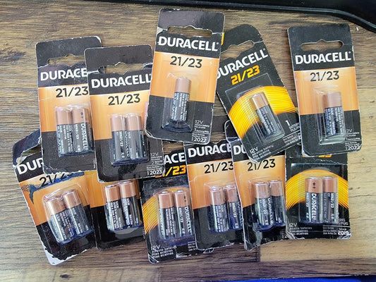Duracell 21/23 DL23A Alkaline 12V Battery A23 MN21 Lot of 19 - EXPIRED 2019-23