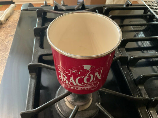 AYESHA Bacon Grease Container - Dark Red (NO LID)
