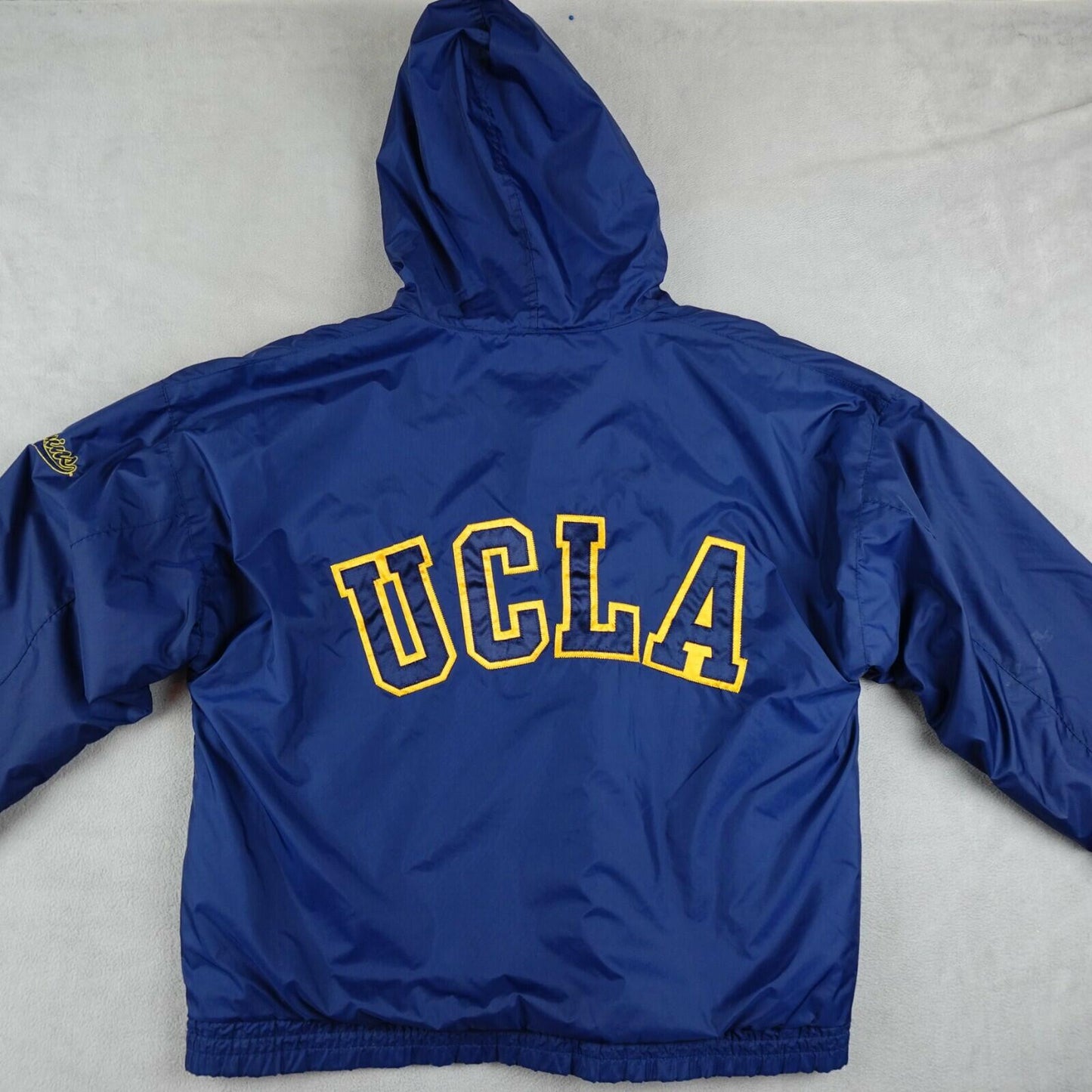 Gear For Sports UCLA Jacket SMALL Blue Drawstring Hood Full Zip Vintage